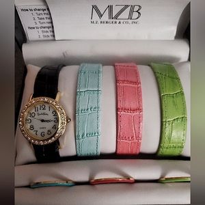 Quaker Factory Quartz Changeable Band Watch
